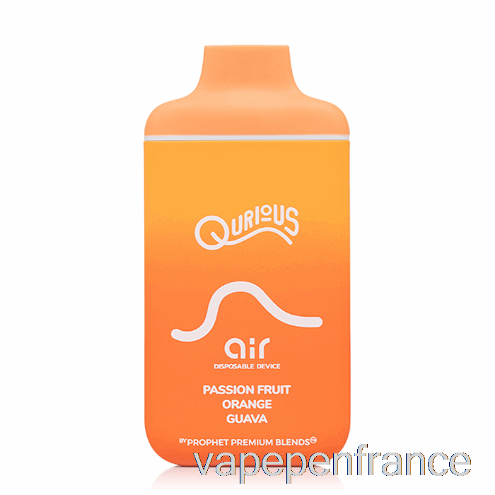 Stylo Vape Jetable Qurious Air 6000 Fruit De La Passion Orange Goyave